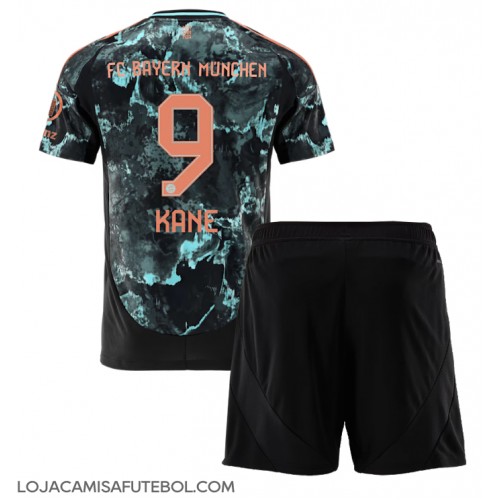 Camisa de Futebol Bayern Munich Harry Kane #9 Equipamento Secundário Infantil 2024-25 Manga Curta (+ Calças curtas)